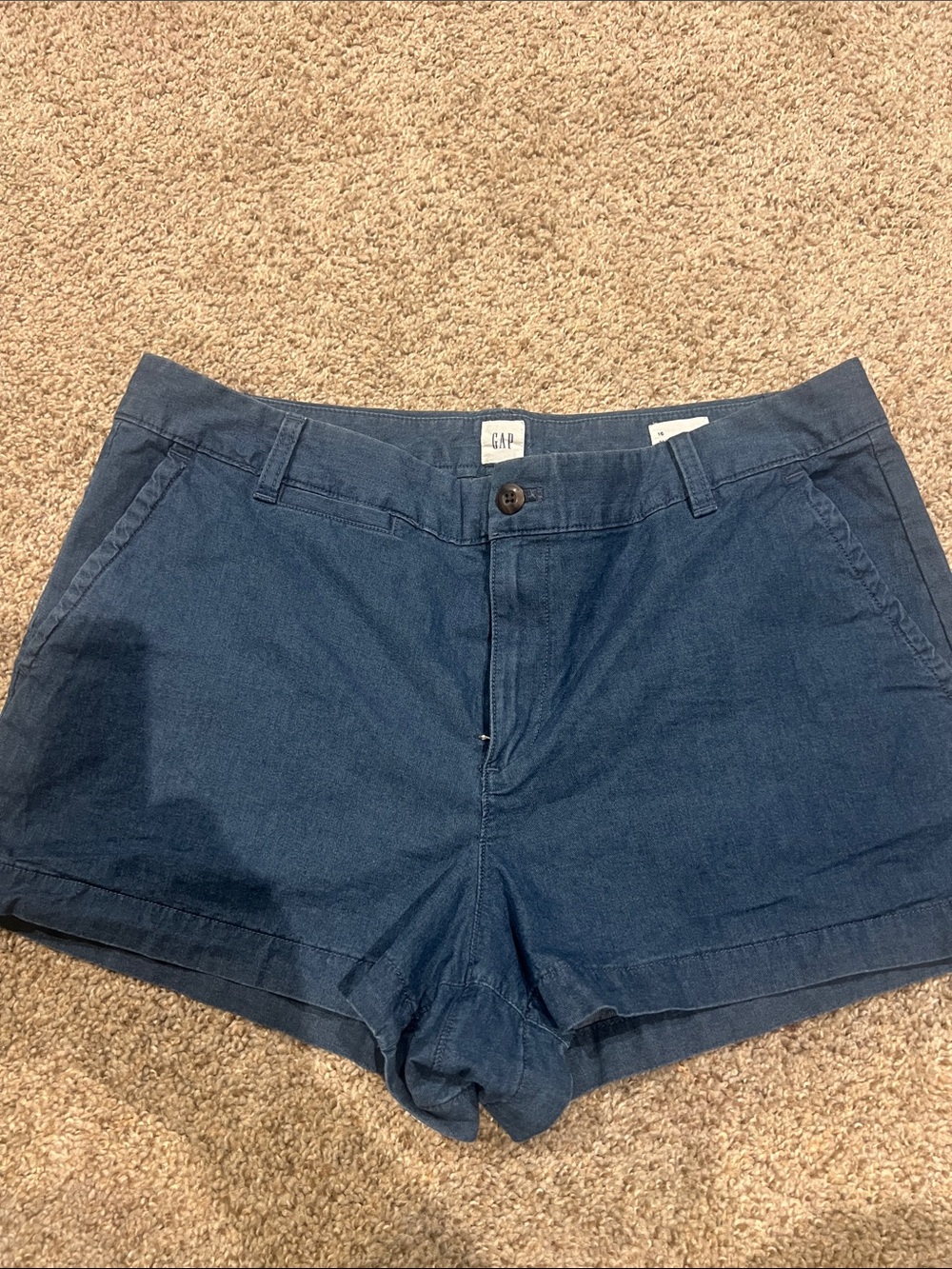 GAP Women's Dark Blue Denim-Style Shorts